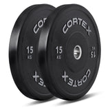 CORTEX 150kg Black Series V2 Rubber Olympic Bumper Plate Set 50mm with 16 Plate Toaster Rack V420-CSWP-OBPV2ST-E