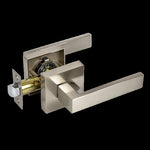 Door Handle Set Lever Passage Function Square Satin Nickel V63-837421