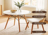 Artiss Table and Chairs Set 3PCS 90cm 2 Seater Round Set for Kitchen, Apartment, DSET-TAB90-2004-WHX2