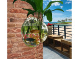 1 Set Fish Tank Decorative Wall Mounted Hanging Flower Vase-Transparent V1263-JX-446