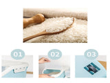 Graintorage Box Waterproof Clamshell Multipurpose Plastic Ricetorage Containers for Kitchen Blue V1294-YM0716-3117220091113