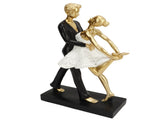 Romantic Couple Dancing Sculpture Decoration Resin Elegant Couple Ballet Dancer Statue Figurine V1294-YM0706-3115230054811