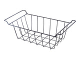 2 Pcs Freezer Wire Storage Basket PE Coated Hanging Rack Organizer Bin Black for Refrigerator V1294-YM0706-3113230263711