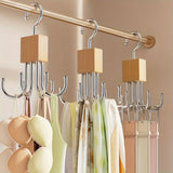 Gold Black rotating multi-hook home organisation, storage solution, high-quality V1347-127-BLA-31381