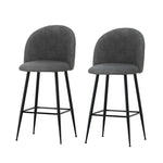 Artiss Bar Stools Kitchen Counter Barstools Sherpa Metal Chairs x2 BA-TW-8098-CHX2