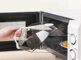 Geometric Microwave Splatter Cover Food Plate Lid with Steam Vents Handle Dustproof for Tray Pan V1294-YM0716-3117220110612
