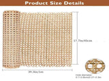 1 Roll Nature Rattan Cane Webbing, Rattan Webbing Roll for Caning Projects, Woven Open Mesh Cane for V1192-AZ-W-17957