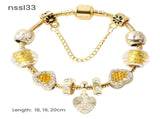 11 Styles Charm Bracelets Set,Colorful Alloy & Glass Beaded Bracelets, Buy 2 for Better V1132-NSSL39-DOUBLE