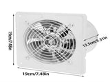 190mm 40W Wall Mounted Exhaust Fan Low Noise Home Bathroom Kitchen Garage Ventilation V1294-YM0901-JY04886-01