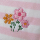 Living Home for Baby Girls Flowers and Bear Pack of 3 Embroidered Polar fleece Stripe Cot Blankets V442-STT-BLANKET-PACKOF3FLOWERSBABY-PINK-CT