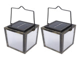 2PCS 3D Solar Lantern Rain Proof Weather Proof Flickering Outdoor Lantern for Garden Patio Landscape V1294-YM0901-3119250008411