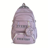 Color-Block Multi-Functional Backpack Letter Print, Large Capacity & Splash-Resistant, Main V1232-SJB-PS-002