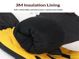 Waterproof and Windproof Genuine Deerskin Leather Ski Gloves with 3M Thinsulate Insulation V1192-AZ-W-3529