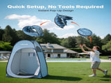 Pop up Shower Tent, Instant Portable Privacy Tent Changing Room with Hanging Bag, Ground Stakes, V952-SRZPDCSWPJL4Q16FQ001V0