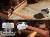 Reusable Bottomless Espresso Portafilter with with 1 Cup Filter Basket Wooden Handle for V1369-AZ3-W-21359