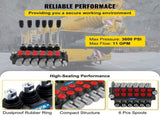Hydraulic Directional Control Valve, 6 Spool Hydraulic Spool Valve, 11 GPM Hydraulic Loader Valve, V952-KZFFXYC611GPMFJ1GV0