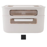 Router Storage Box 2 Layer Dust Proof Multifunctional with Lid Cable Management Router Box for Modem V1294-YM0901-3117240219211