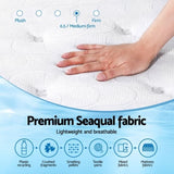 Giselle Bedding 30cm Mattress Gel Foam Pocket Spring King Single MATTRESS-B-LVORY-30-KS