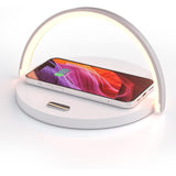 Wireless Charger Bedside Lamp LED Touch Night Light with QC3.0 10W Induction Charger, White V1237-ZY-528-129