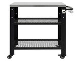 Levede Outdoor Kitchen Cart Mobile BBQ Grill Trolley Stainless Steel Prep Table ST1018-BK-AU
