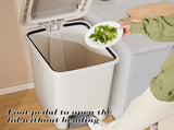 Step On Trash Can with Lid 8L Kitchen Bathroom Waste Bin Foot Pedal Stainless Steel Touchless V1189-LWWAL-20260401-05891