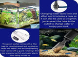 Electric Aquarium Gravel Cleaner Fish Tank Vacuum Gravel Cleaner,Water Changer with Air-Pressing V1366-AZ2-W-12308