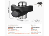 Trailer Hitch Lock, Compatible with 58.7 mm Couplers, Heavy-Duty Anti-Theft Trailer Ball Lock with 3 V952-SPSOHSCX25164V9WR001V0