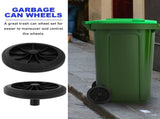 2-Pack Replacement Rubber Wheels for Garbage Cans, Wear-Resistant, Ideal for Buildings and Outdoor V1192-AZ-W-25696