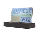 Weather Clock Transparent ABS Wireless Multifunctional Temperature Alarm Clock with Color Screen V1294-YM0703-3113230046711