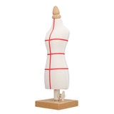 Doll Dress Form 12.2 Inch Canvas Clothes Sewing Mannequin Table Top Display Clothing Stand with V1294-YM0901-3117240185712