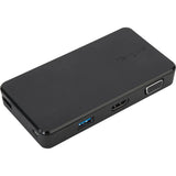 Targus USB 3.0 & USB-C Dual Travel Dock Connects 2 monitors, 1x HDMI 1x VGA, Supports Projectors and V1202-V2-NAT-DSU100US