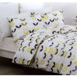 Belmondo Leaves Easy Care Quilt Cover Set Queen V442-CAP-QUILTCS-LEAVES-WHITE-QS