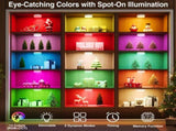 Puck Lights with Remote Control, 4-Pack Wireless Stick On Lights for Under Cabinet, Closet, Bedroom, V1171-CC-BOM001258