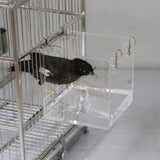Acrylic Bird Bathtub Bath Shower Box Bowl with Hooks Cage Accessory for Birds Parrots V1294-YM0717-10099953