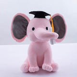 2PCS Bedtime Plush Elephant -Graduation Cap Elephant Plush Toys Graduation Gifts Graduation Teddy V1192-AZ-W-10208