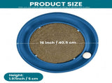 2in1 Round Cardboard Cater, 16" Interactive Cat Toy with Rotating Ball Track, Durable V1192-AZ-W-25055