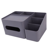Tissue Box Organizer with Lid Plastic Exquisite Smooth Surface Tissue Desk Organizer for Home Office V1294-YM0706-3117230170013