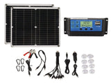 Solar Panel Kit 50W Solar Panel 60A Solar Charge Controller Set with 2 USB Output for RV Camping V1294-YM0703-3114230036511