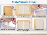 White Magnetic Mosquito Net Door Self-Adhesive Side Opening Curtain Removable Durable Insect Fly and V1188-MS-325-1314