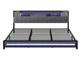 Levede King Bed Frame with Storage Headboard RGB LED BF1067-K