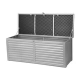 Gardeon Outdoor Storage Box 390L Container Lockable Garden Bench Tools Toy Shed Black OSB-S390-BK