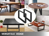 Black Metal Table Legs Set of 2 Steel Table Legs 35x28 Inch Dining Table Legs Office Table Legs V952-ZTHS900X72MM00001V0