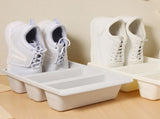 2pcs Storage Shoe Tray, Plastic Shoes Rack, Space-saving Shoe Organizer, No Assembly Required, V1366-AZ2-W-07949