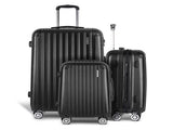 Wanderlite 3 Set Luggage 20-24-28 Inch with TSA Lock Spinner Hard Shell Travel Suitcase Luggage LUG-ABS-SPA-3SET-BK