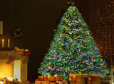 Jingle Jollys Christmas Tree 2.4M Xmas Tree Decoration 8 Light Mode Multi Colour XM-TR-FULL-8FT-MC