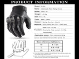 Motorcycle Gloves Leather Retro Motorcycle Gloves Men Touch Screen Motocross Gloves Full Finger V1366-AZ2-W-03338
