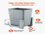 Pullout Trash Can for Kitchen Cabinets, Garbage Waste Recycling Bin, Under Mount Waste Container, V952-CFLJTDTDTHSYKL1U7V0