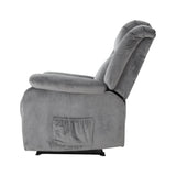 Artiss Recliner Chair Electric Massage Chair Velvet Lounge Sofa Heated Grey RECLINER-A13-VEL-GY