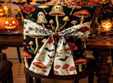 Halloween Dining Chair Slipcover Spooky Chair Back Stretchable Washable Chair Protective V1107-128-77374-F-4PACK