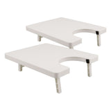 2-Pack White Plastic Sewing Machine Extension Tables with Large Expanded Workspace for Sewing and V1370-AZ4-14183